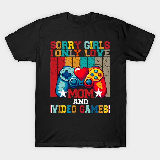 Boys Valentines Day Design for Kids Video Games Funny Gamer T-Shirt by Neldy